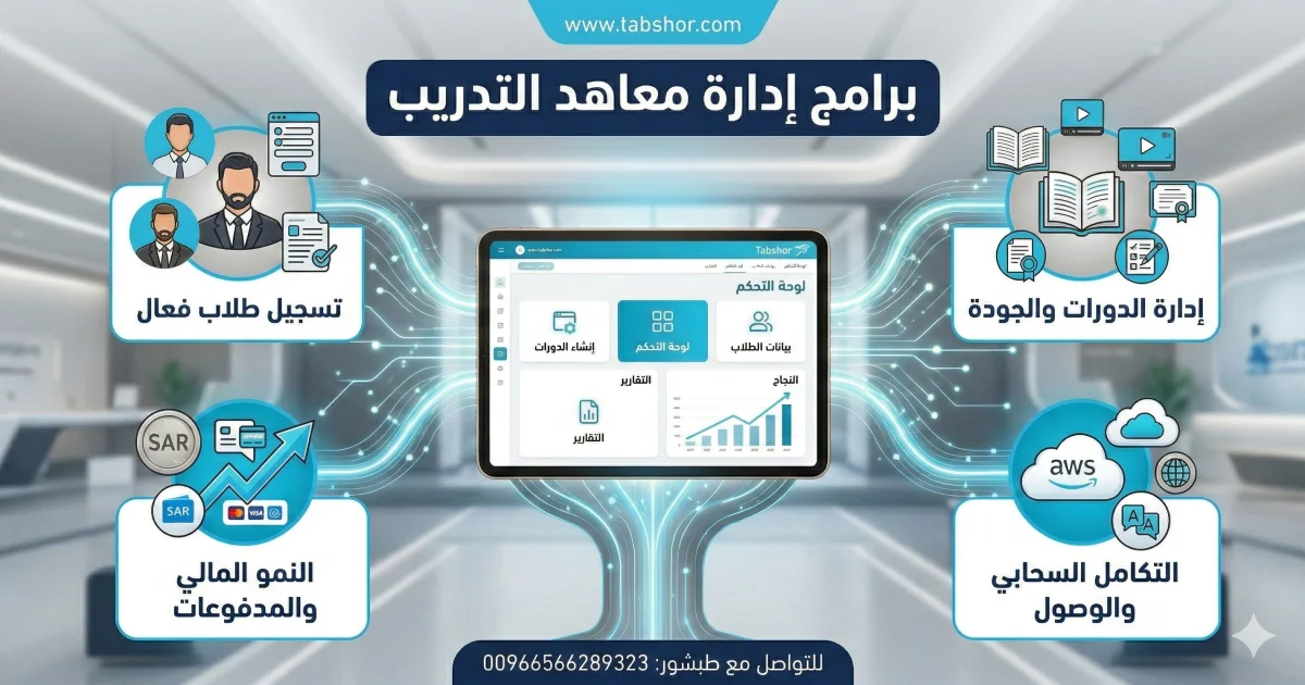 أفضل برامج ادارة معاهد التدريب 2026 | منصة طبشور المتكاملة