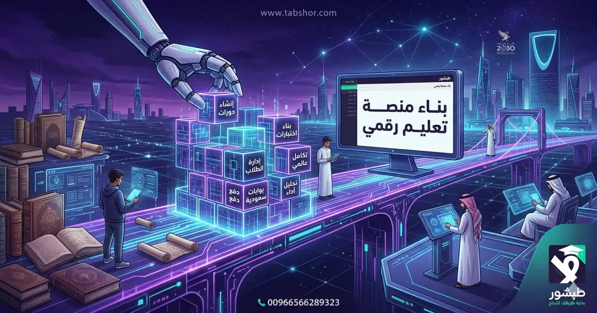 بناء منصة تعليم رقمي احترافية في دقائق مع طبشور