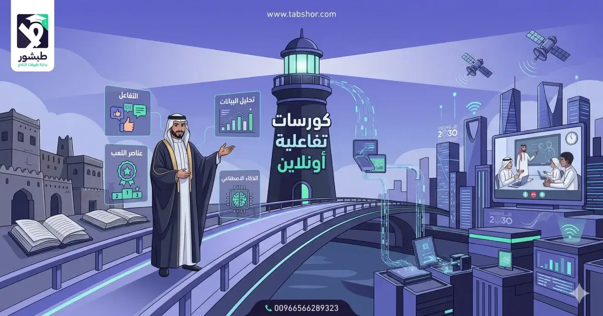 دليل إنشاء كورسات تفاعلية أونلاين ناجحة في السعودية | طبشور